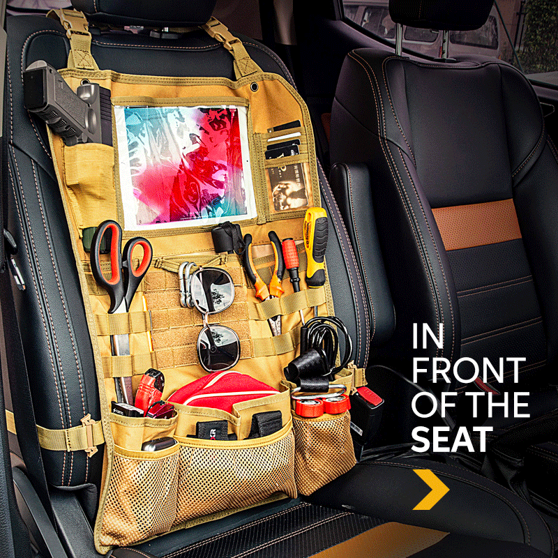 tactical seat organizer front back