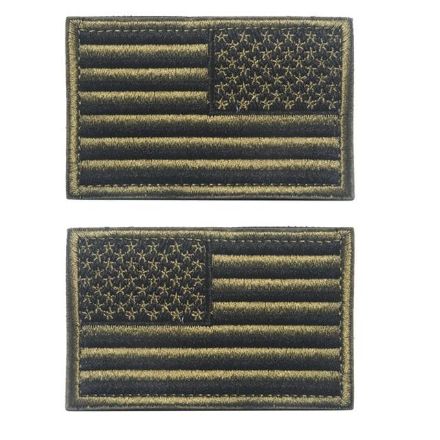 US Flag Military Patches (Combo)