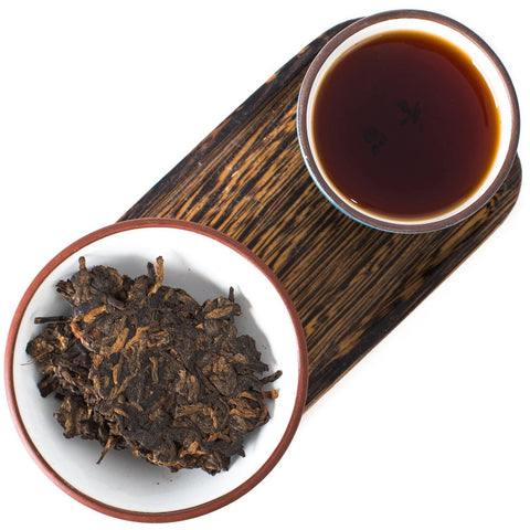 Zhoushi Ripe Pu-erh Tea Cake, 2018