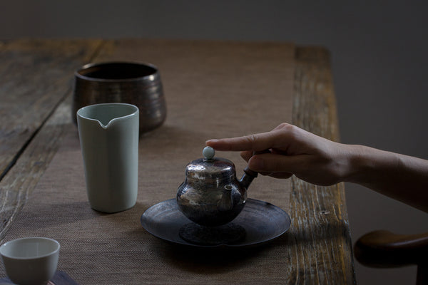 Chinese silver teapot