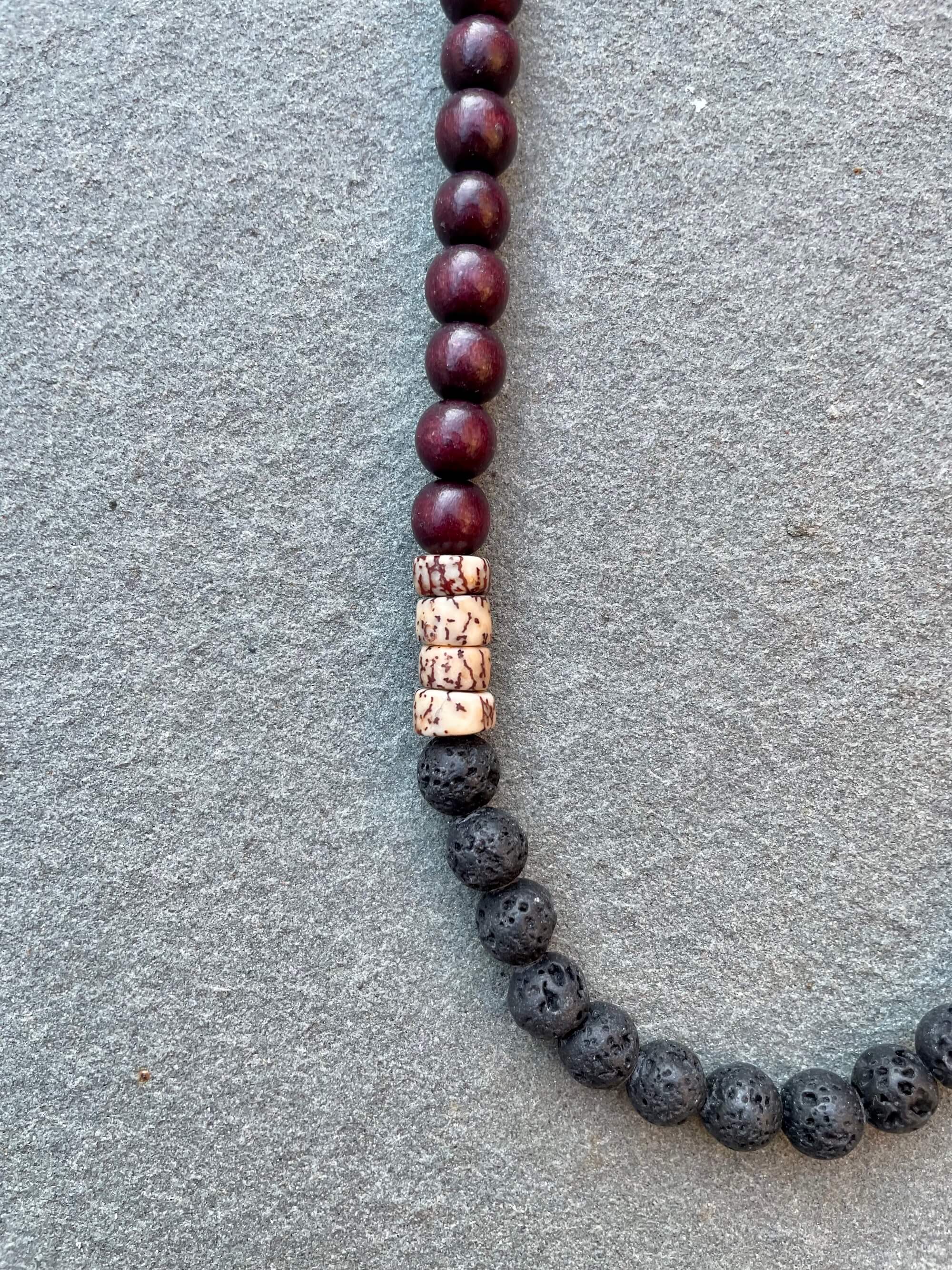 Mala Style Buddha Lava Rock Necklace – Road to Happy