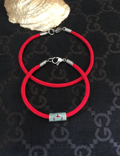 Jade Heart Bracelet, Good Luck Red Cord, Red String of Fate, Love