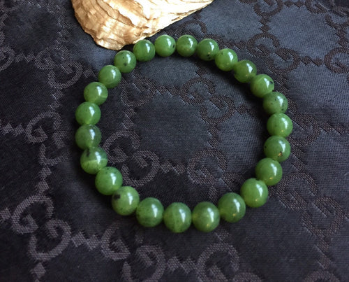 Green Jade Pebbles Bracelet For Men