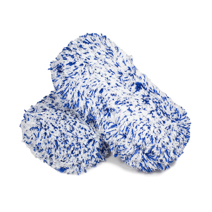 The Rag Company Cyclone Ultra Premium Wash Mitt Blue - 8 x 10 - Detailed  Image