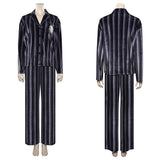Wednesday Addams Cosplay Costume Pajamas Adult Shirt Pant Sleepwear Clothes Outfits Halloween Carnival Suit