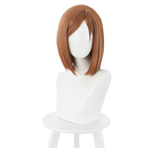Jujutsu Kaisen Kugisaki Nobara Carnival Halloween Party Props Cosplay Wig Heat Resistant Synthetic Hair