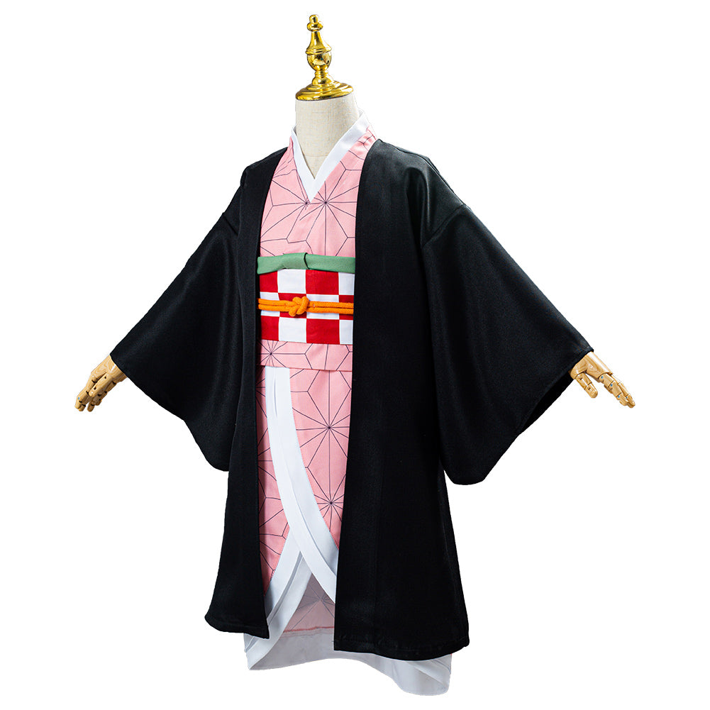 Anime Demon Slayer Kimetsu no Yaiba Kamado Nezuko Cosplay Costume Kids ...