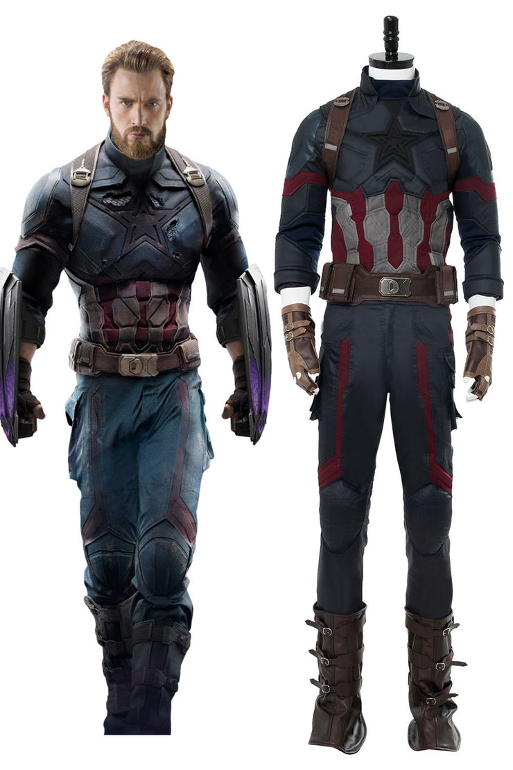 Avengers: Infinity War Captain America Steven Rogers Cosplay Costume