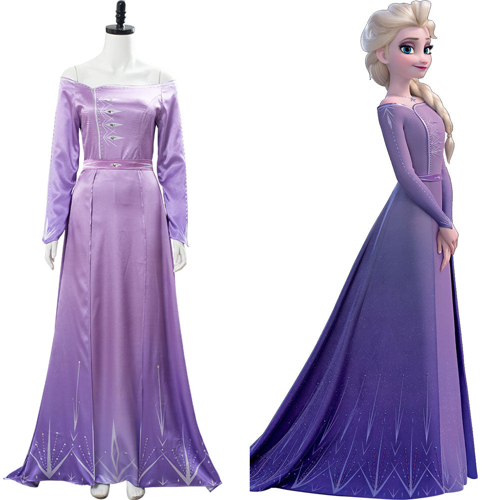 Elsa Frozen 2 Nightgown Gown Arendelle Bedroom Purple ...
