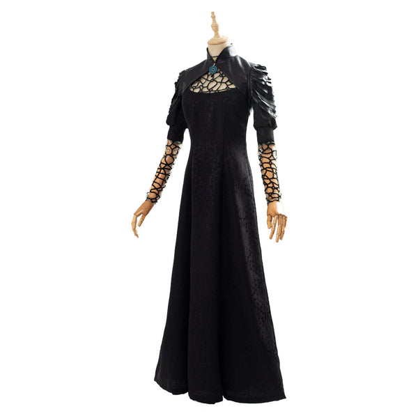 The Witcher Party Black Long Dress Yennefer Outfit Cosplay Costume ...