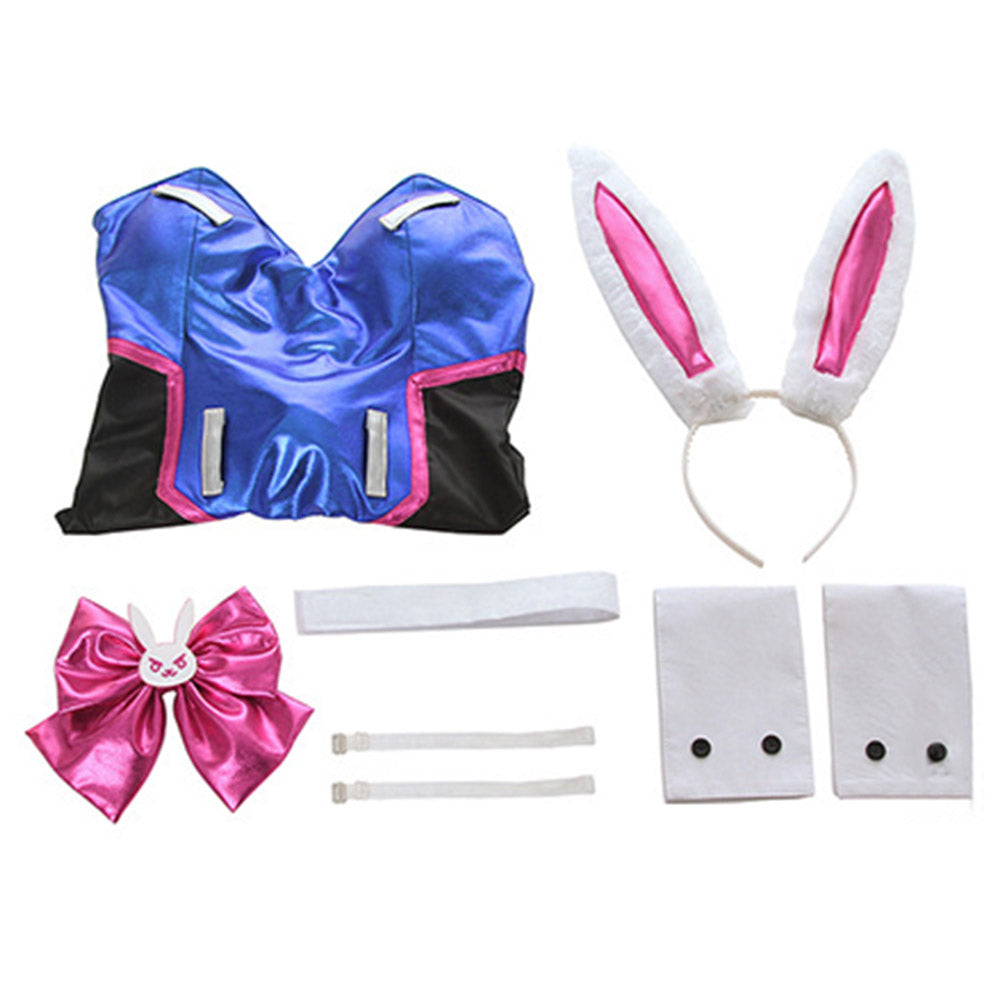 Game Over Watch Ow Dva Sexy Hana Song Bunny Girl Cosplay Romper Cospla