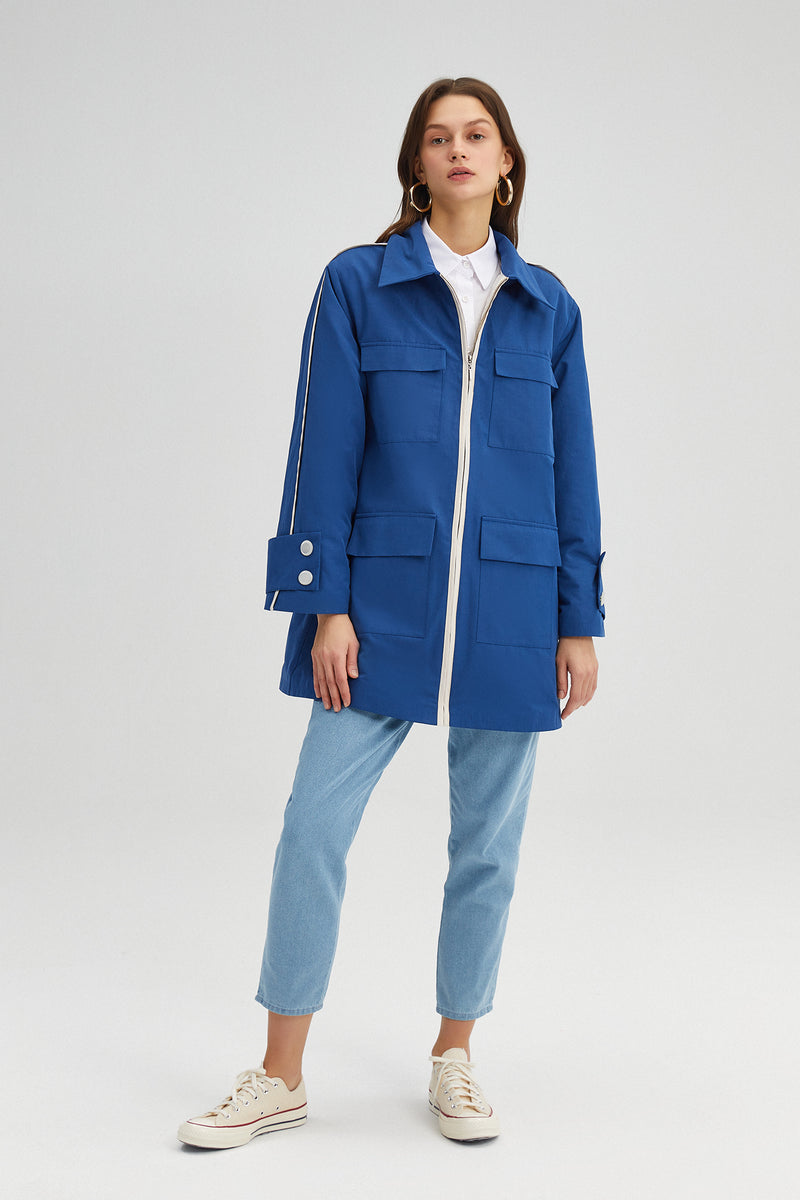 POCKET DETAILED TRENCH JACKET – Touché Privé Europe