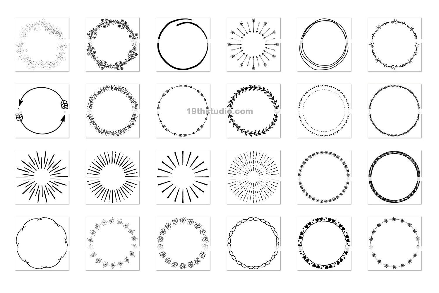 Download 100 Wreaths and Circles SVG | VB21 - Craft House SVG