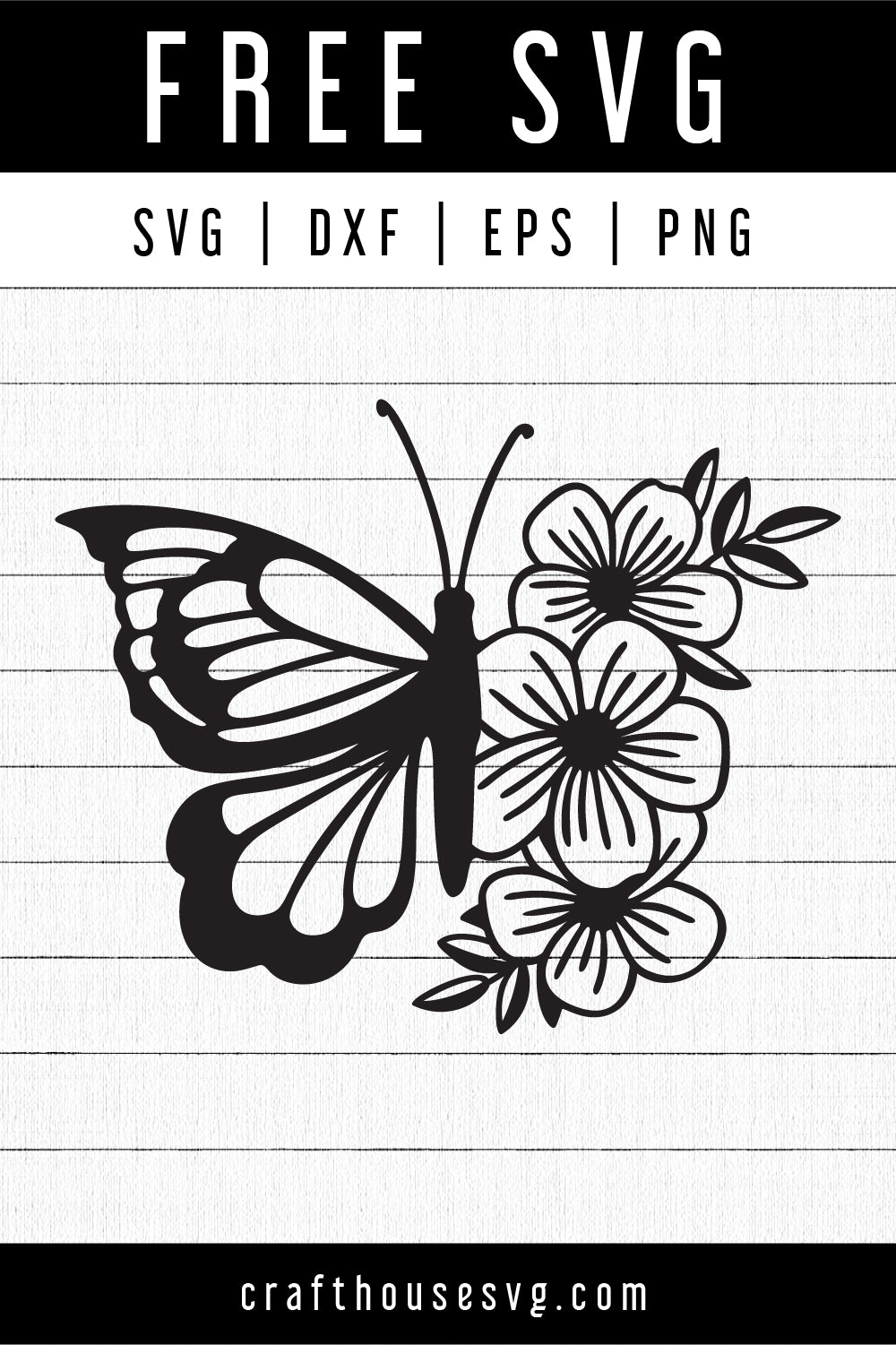 Free Floral Butterfly Svg Craft House Svg