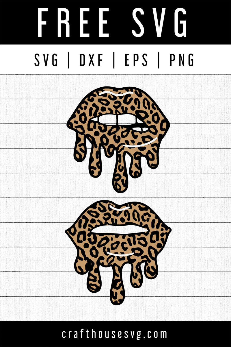 Download FREE Leopard Print Dripping lips SVG - Craft House SVG