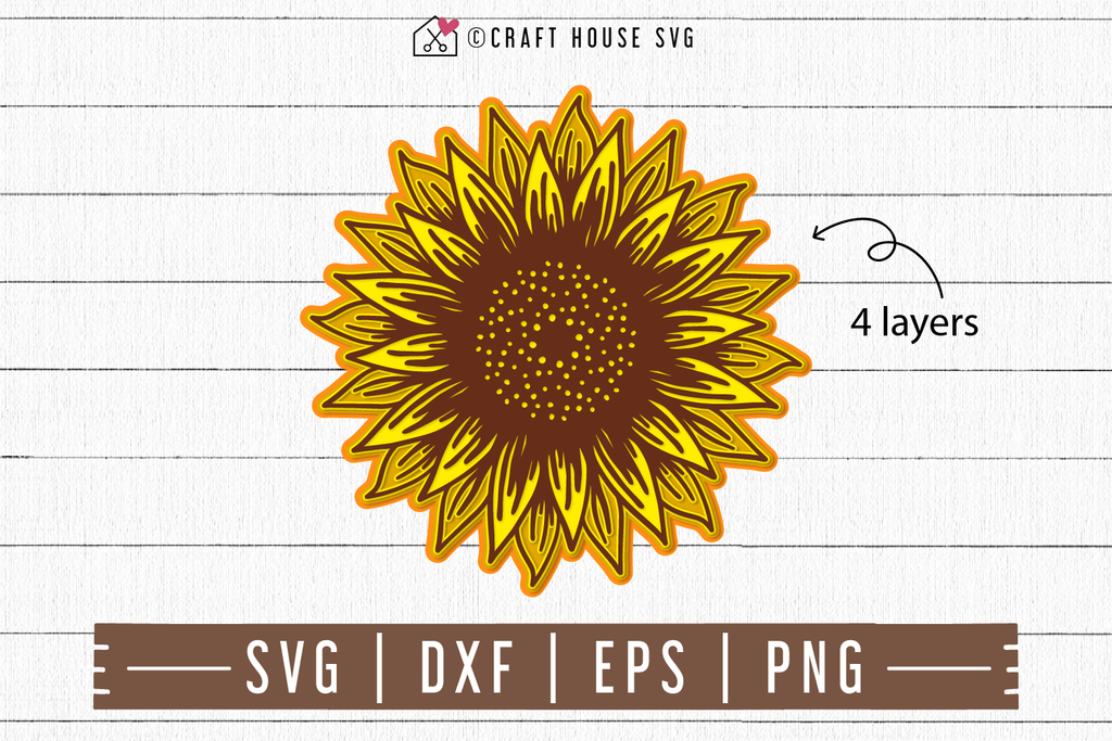 Free Free 182 Sunflower Layered Svg Free SVG PNG EPS DXF File