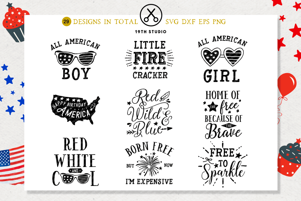 Download 4th of July SVG Bundle | M2 - Craft House SVG