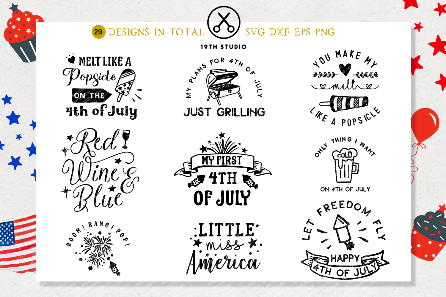 Download 4th of July SVG Bundle | M2 - Craft House SVG