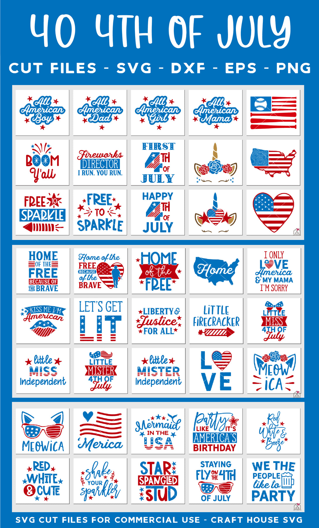 4th of July SVG Bundle | MB55 - Craft House SVG