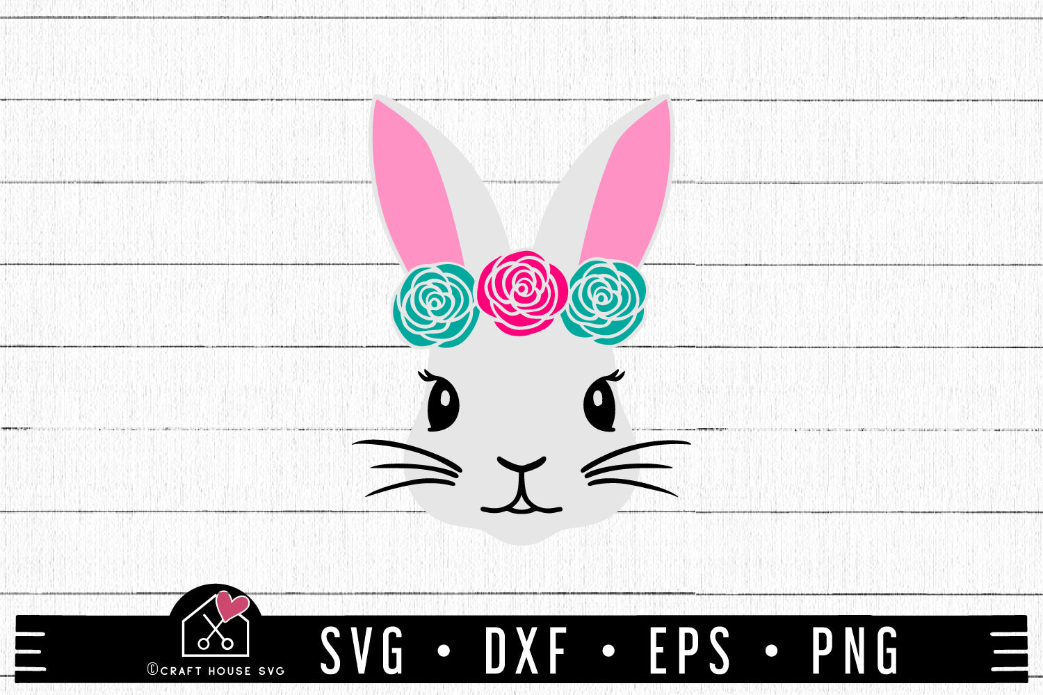Download Free Easter Bunny Floral Svg Easter Svg Craft House Svg