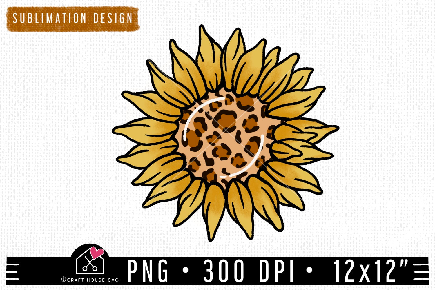 Download Free Leopard Sunflower Sublimation Png File Craft House Svg