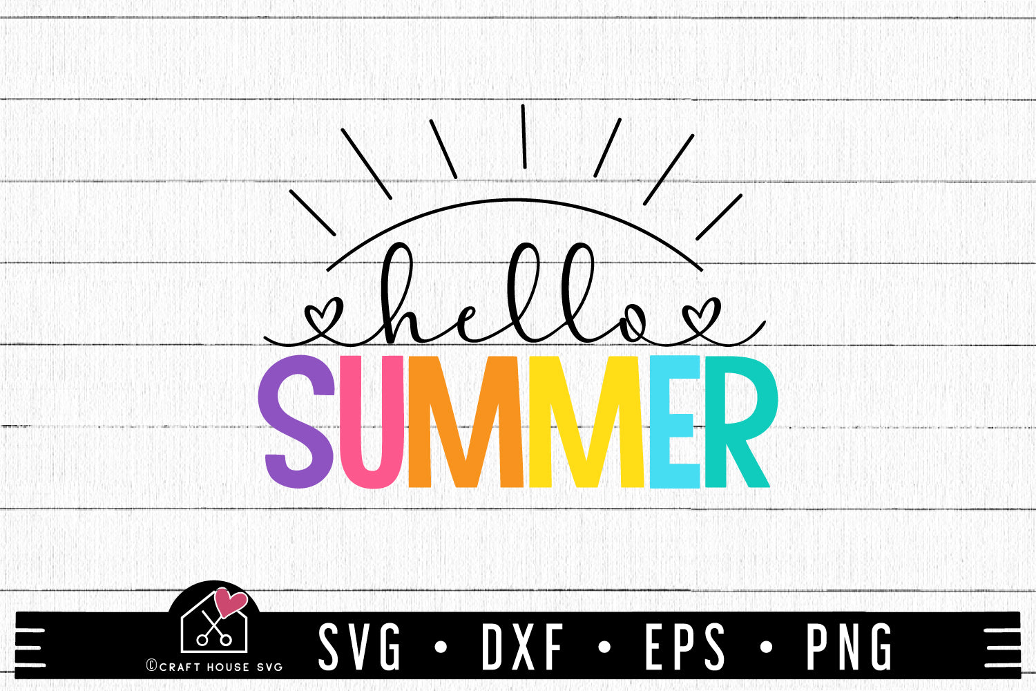 Free Hello Summer Svg Cut File Craft House Svg