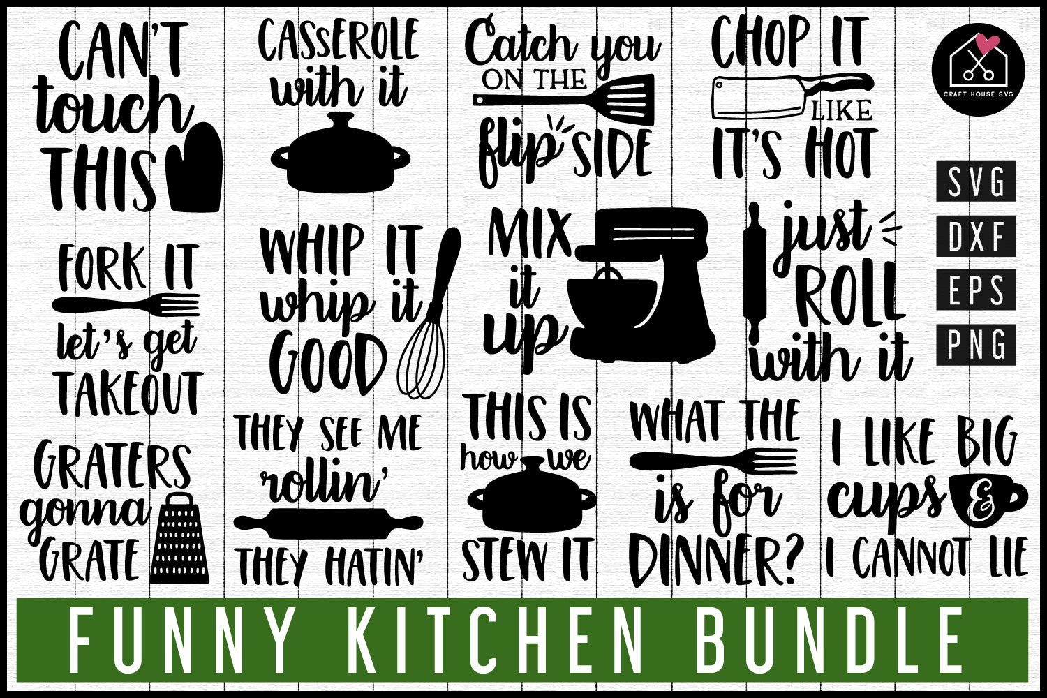 Funny Kitchen Puns Svg Bundle Craft House Svg