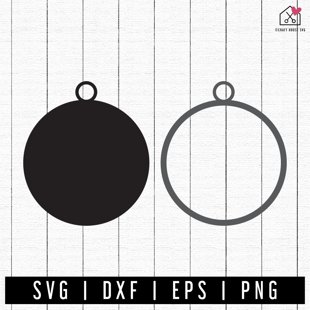 FREE Blank Ornament Template SVG Craft House SVG