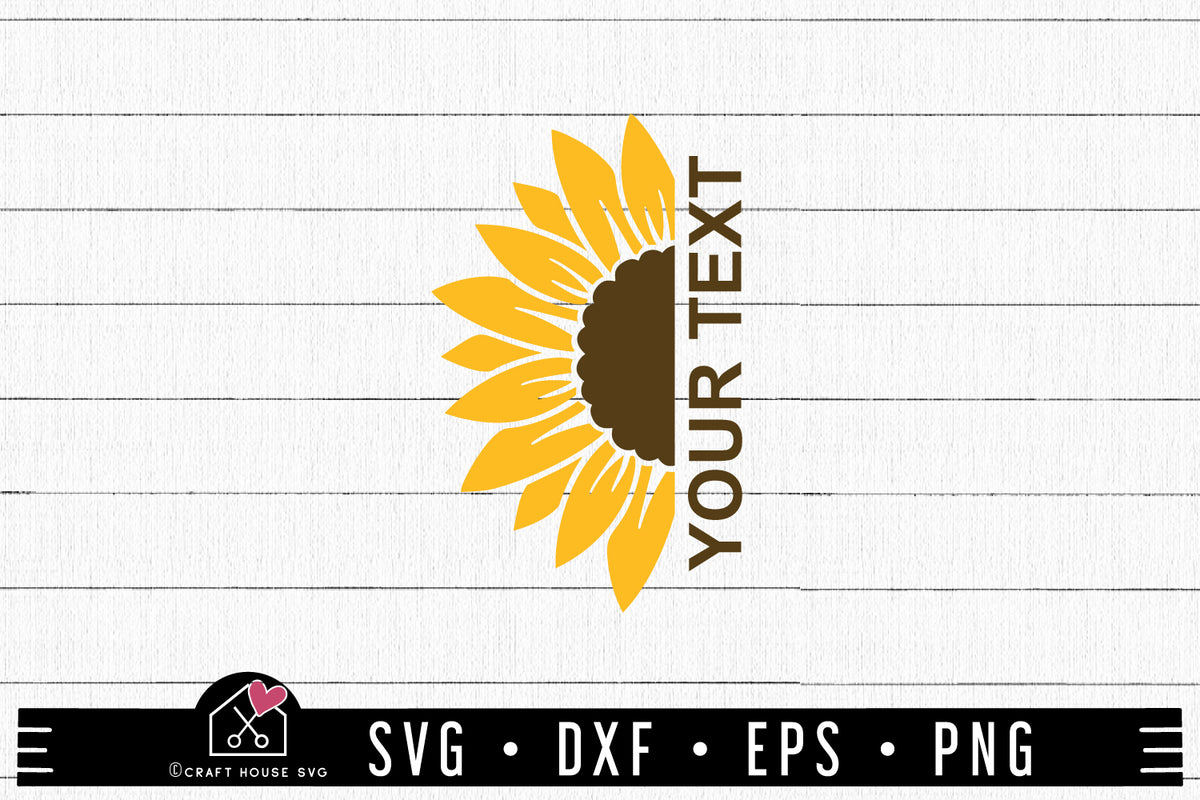FREE Half Sunflower SVG cut file - Craft House SVG