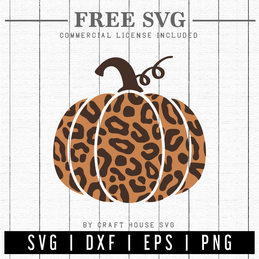 FREE Leopard print pumpkin SVG Craft House SVG