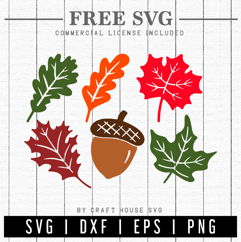 Download FREE Fall leaves SVG - Craft House SVG
