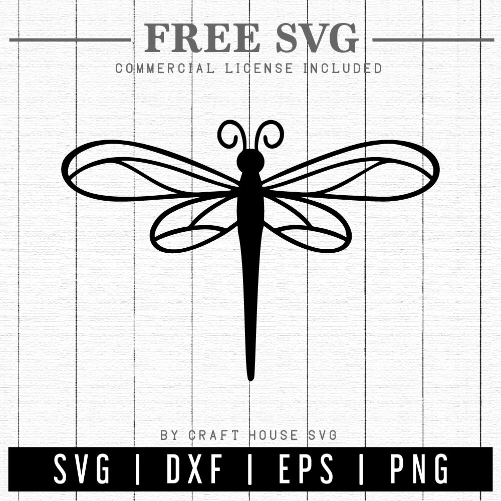 FREE Dragonfly SVG cut file - Craft House SVG