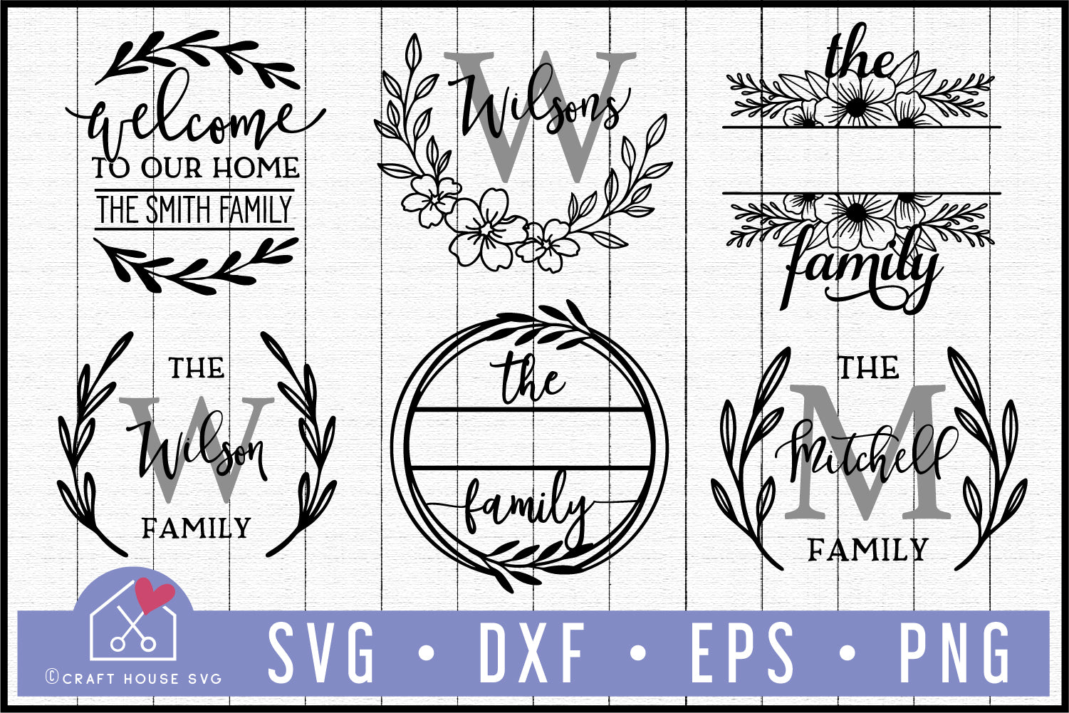 Download Family Name Sign Svg Bundle Craft House Svg