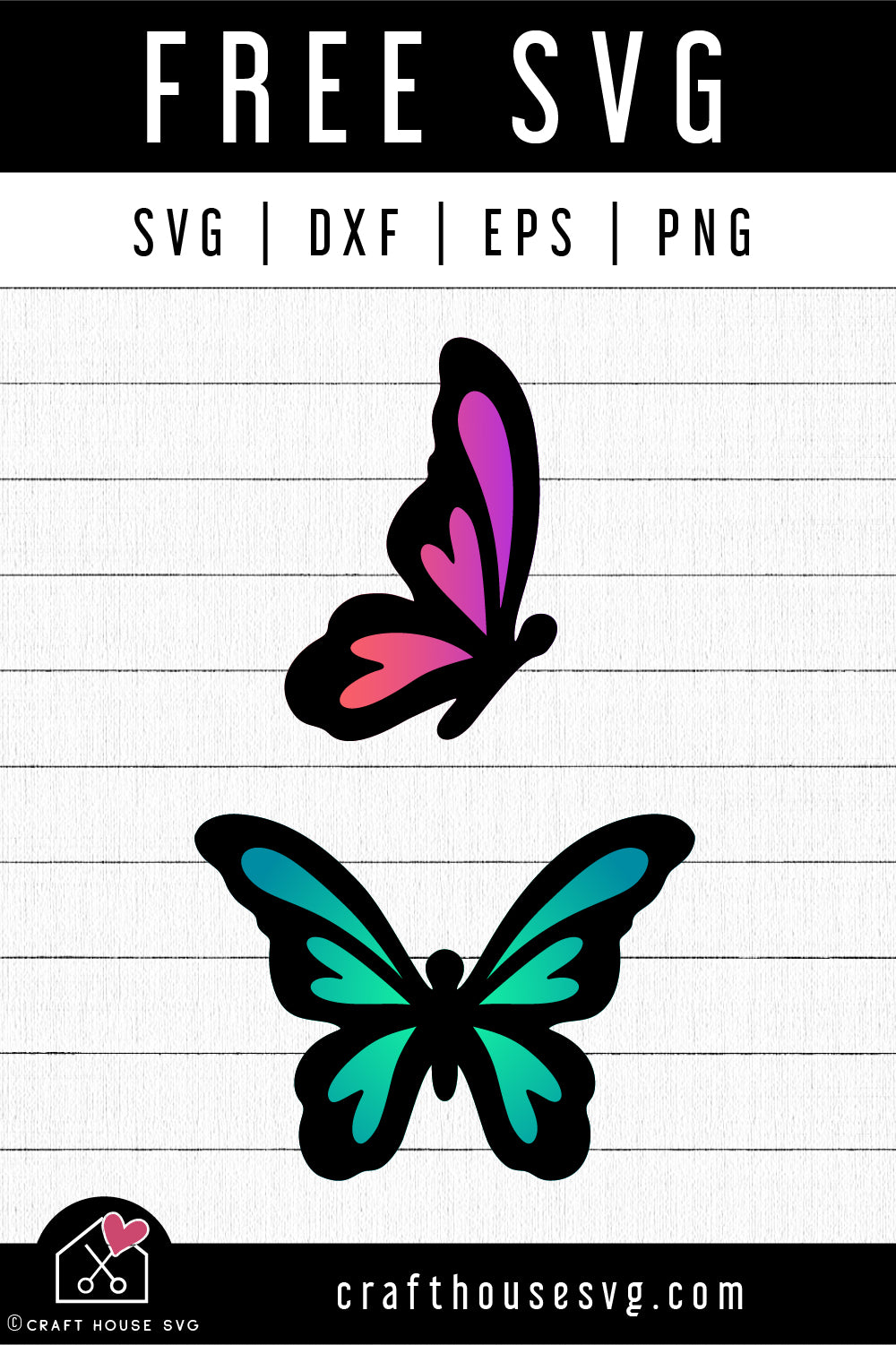 Free Butterfly Svg Spring Svg Craft House Svg