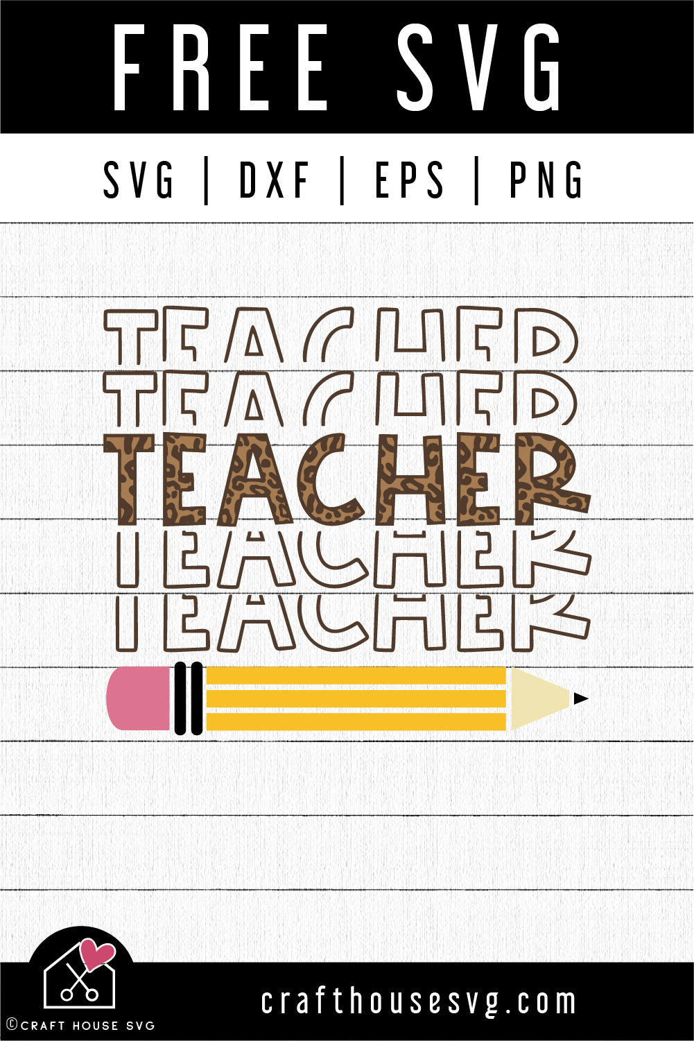 Download Free Teacher Echo Leopard Svg Teacher Svg Craft House Svg