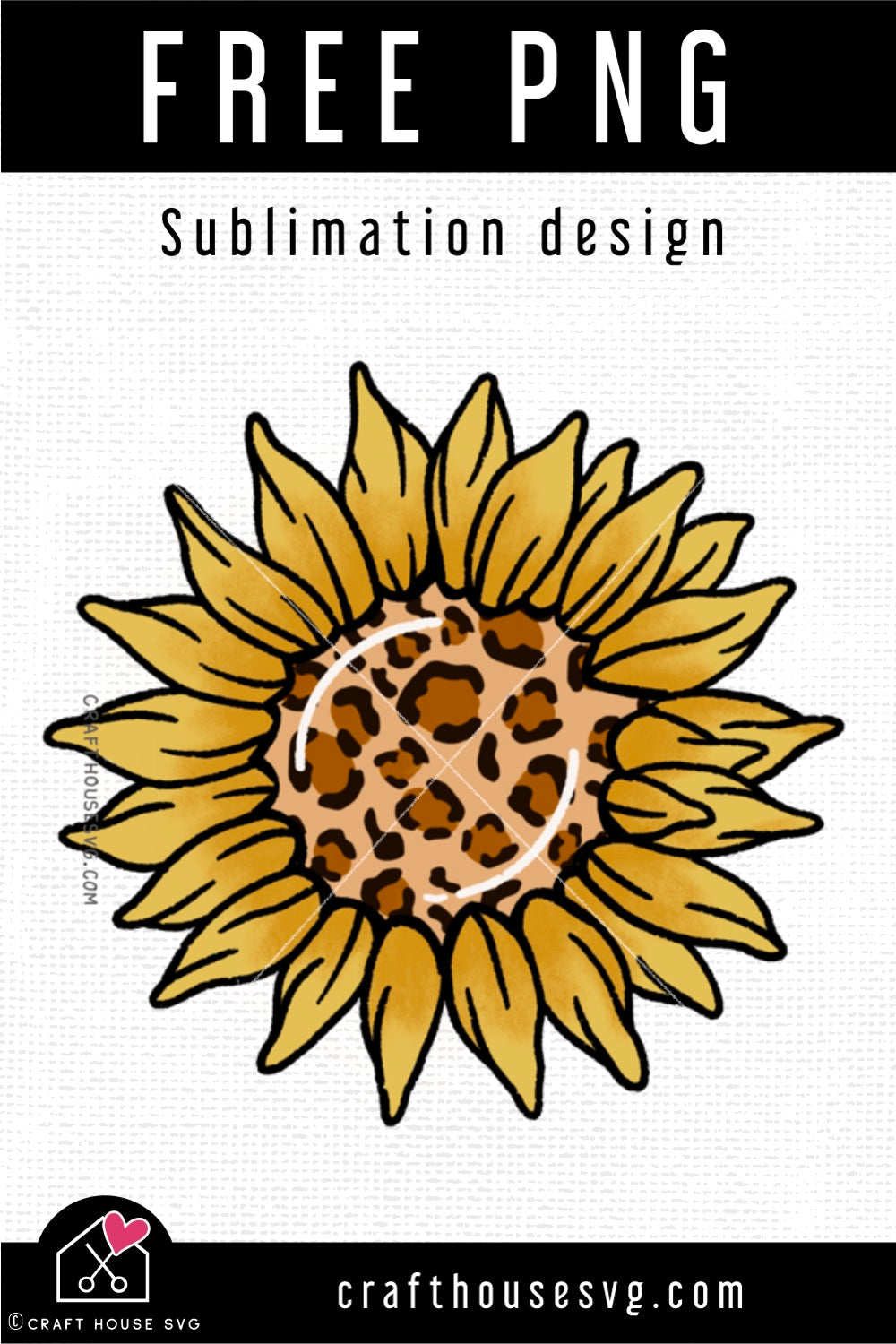 Download Free Leopard Sunflower Sublimation Png File Craft House Svg