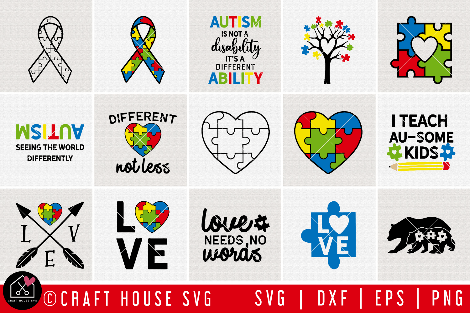 Download Autism Svg Bundle Craft House Svg