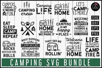 Download Free Circle Camping Scene Svg Craft House Svg