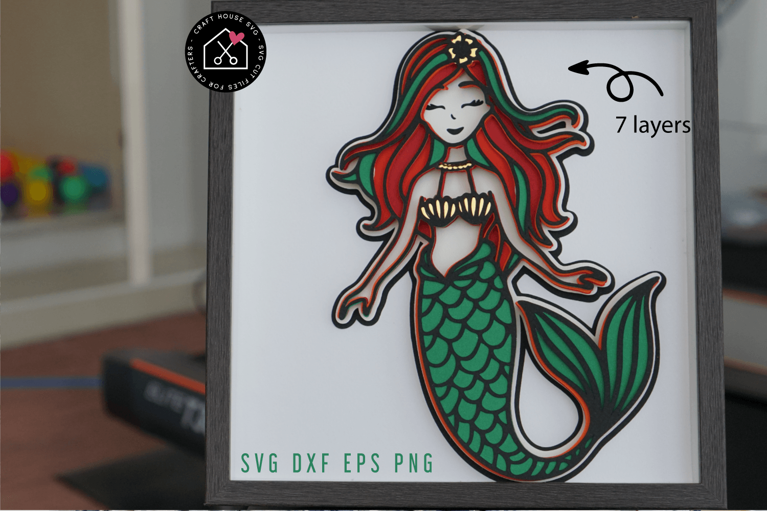 Download Free 3d Layered Mermaid Svg Fb105 Craft House Svg SVG, PNG, EPS, DXF File