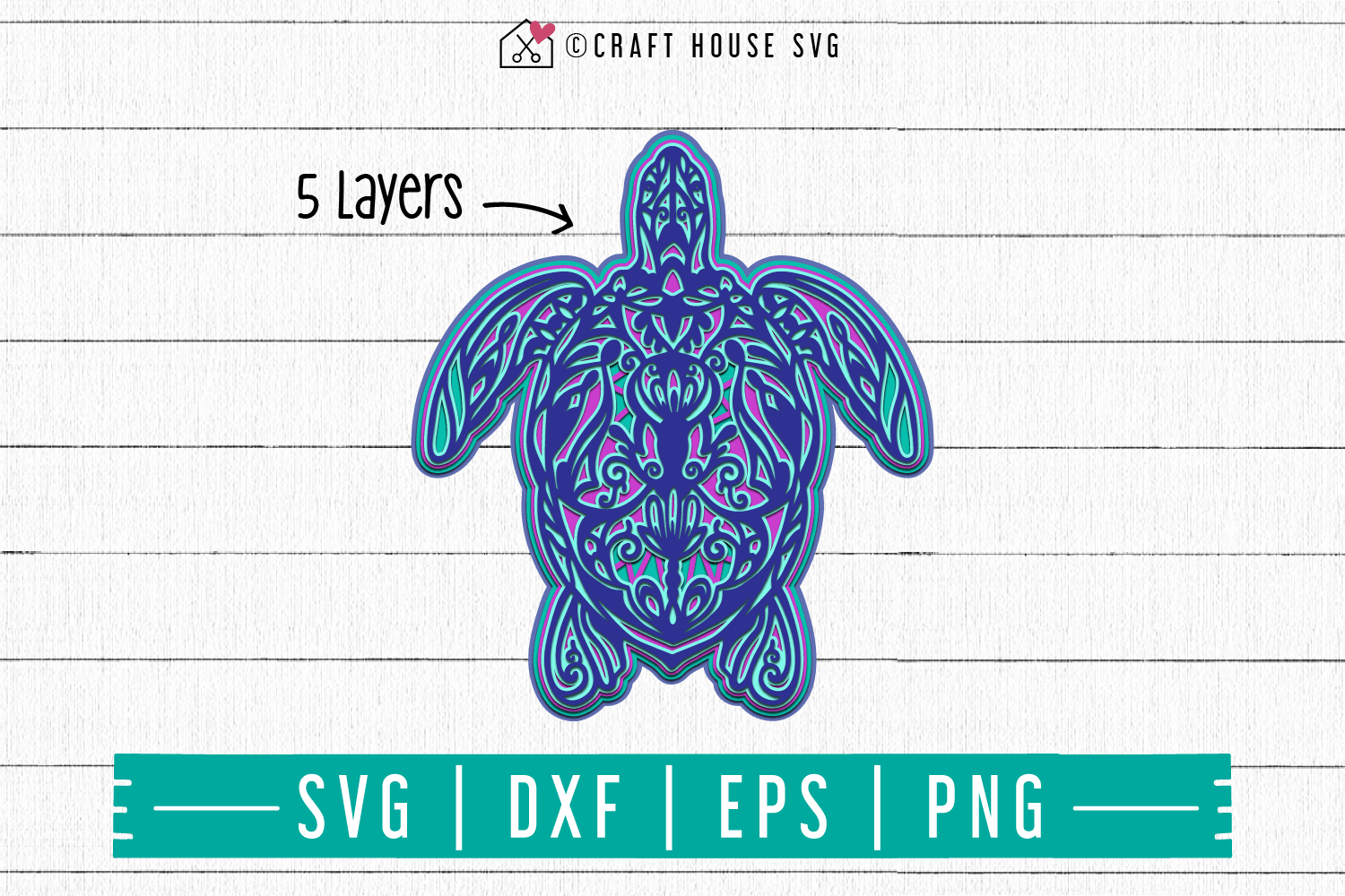 FREE 3D Turtle Layered Mandala SVG | FB89 - Craft House SVG