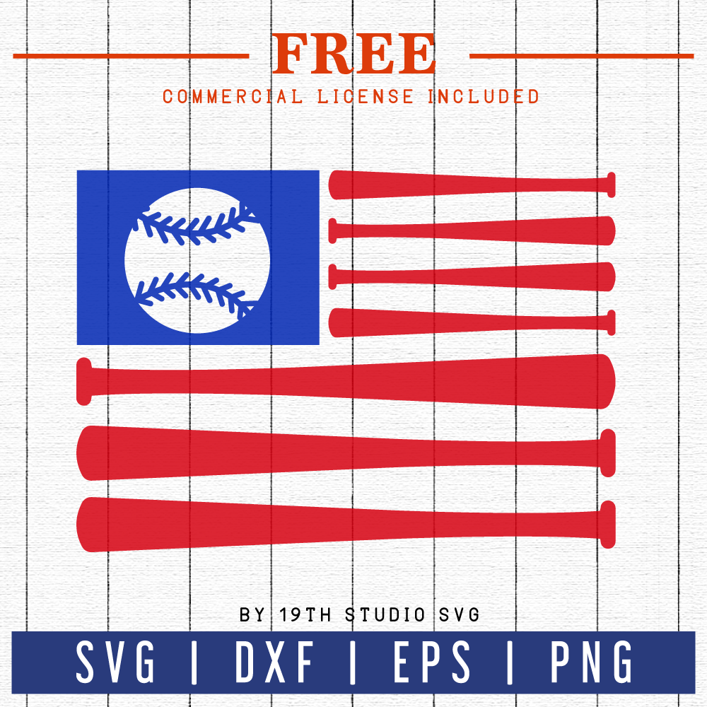 Download FREE Baseball USA Flag SVG | FB21 - Craft House SVG