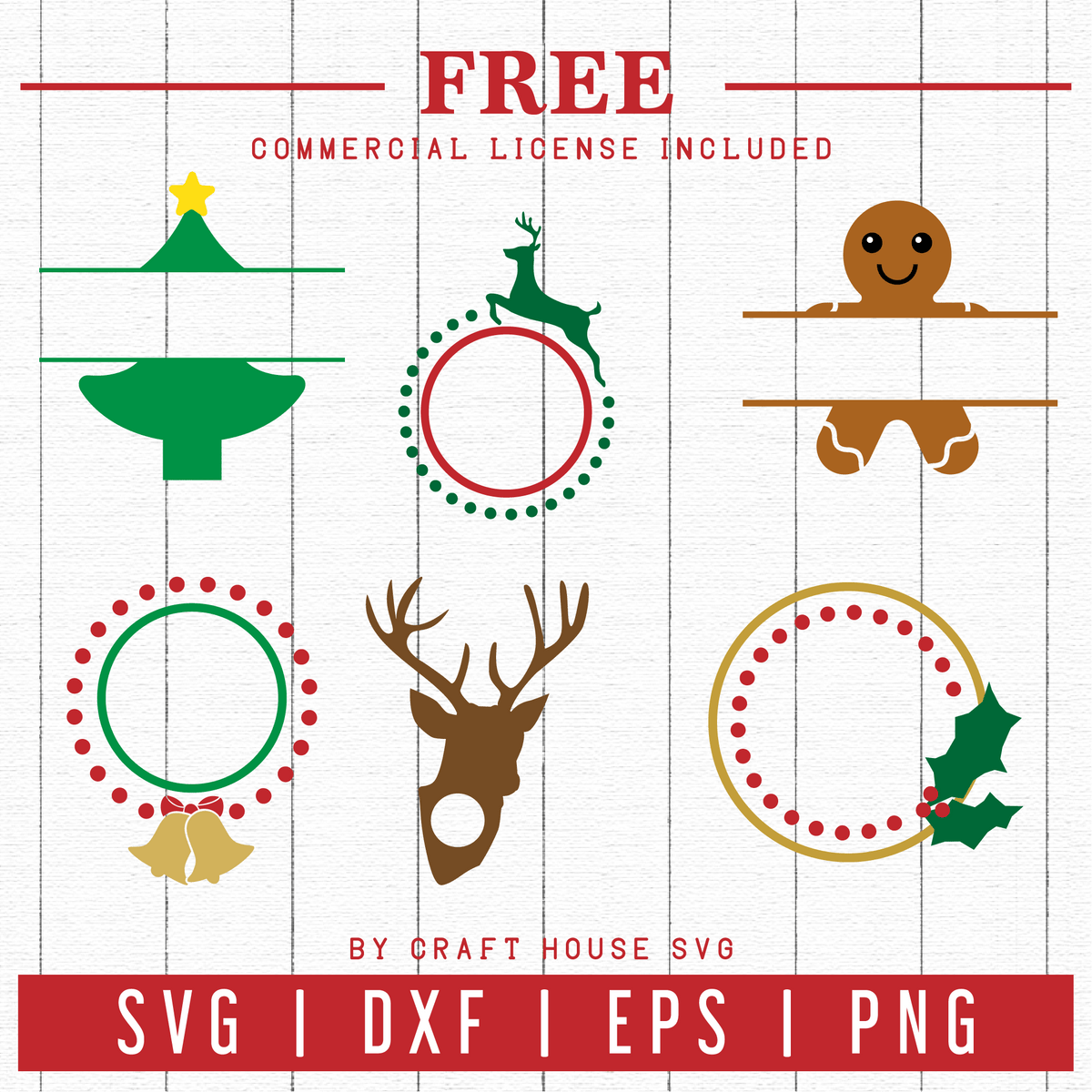 Download FREE | Christmas Monogram SVG Bundle | FB56 - Craft House SVG