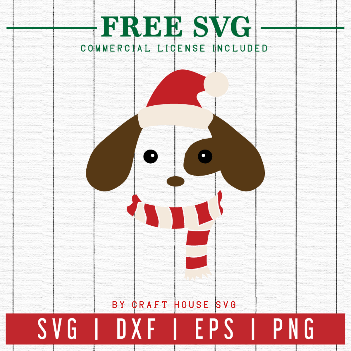Download FREE | Christmas Puppy SVG | FB36 - Craft House SVG