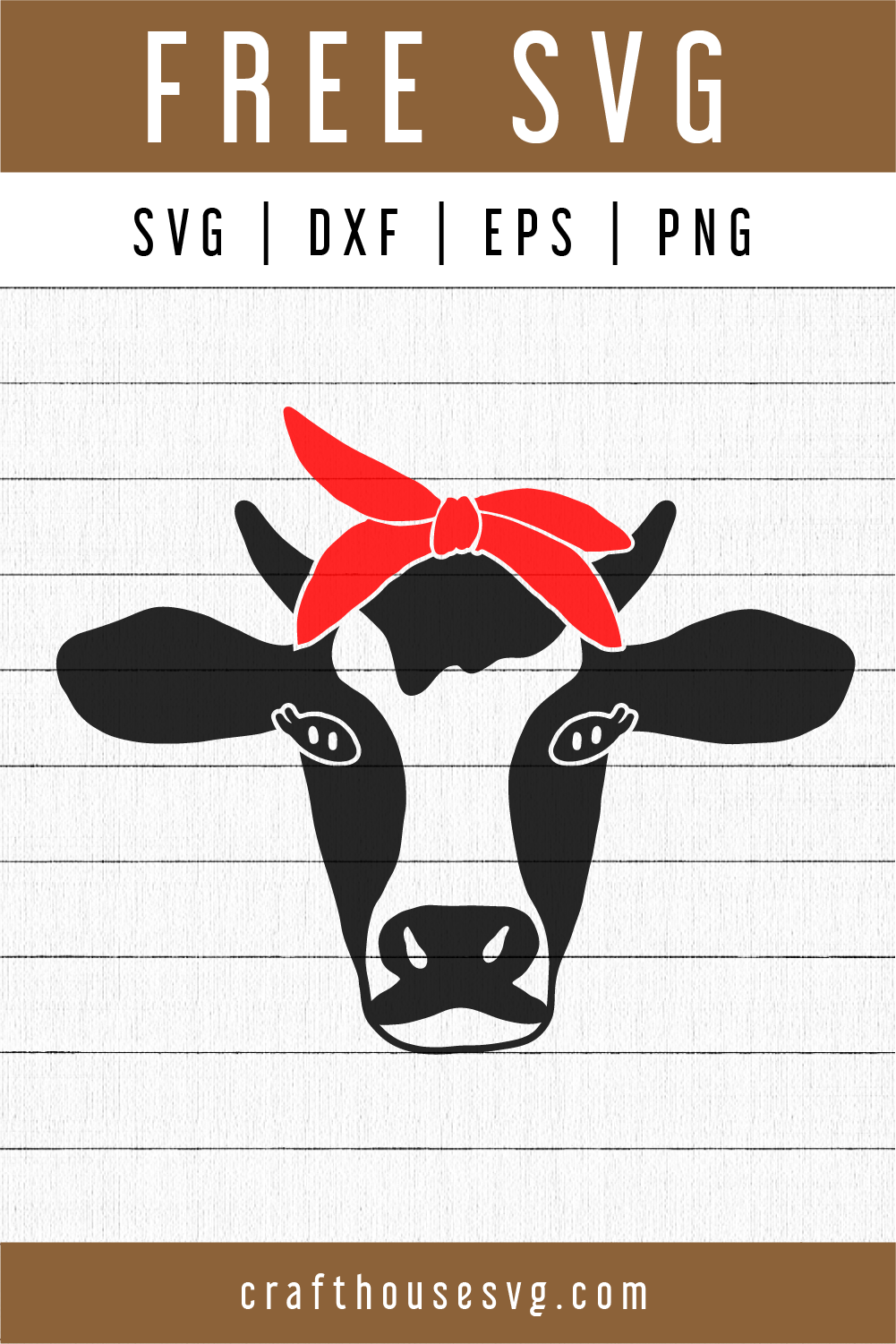 Free Cow Svg Cow Bandana Svg Craft House Svg