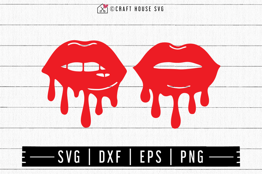 Free Dripping Lips SVG