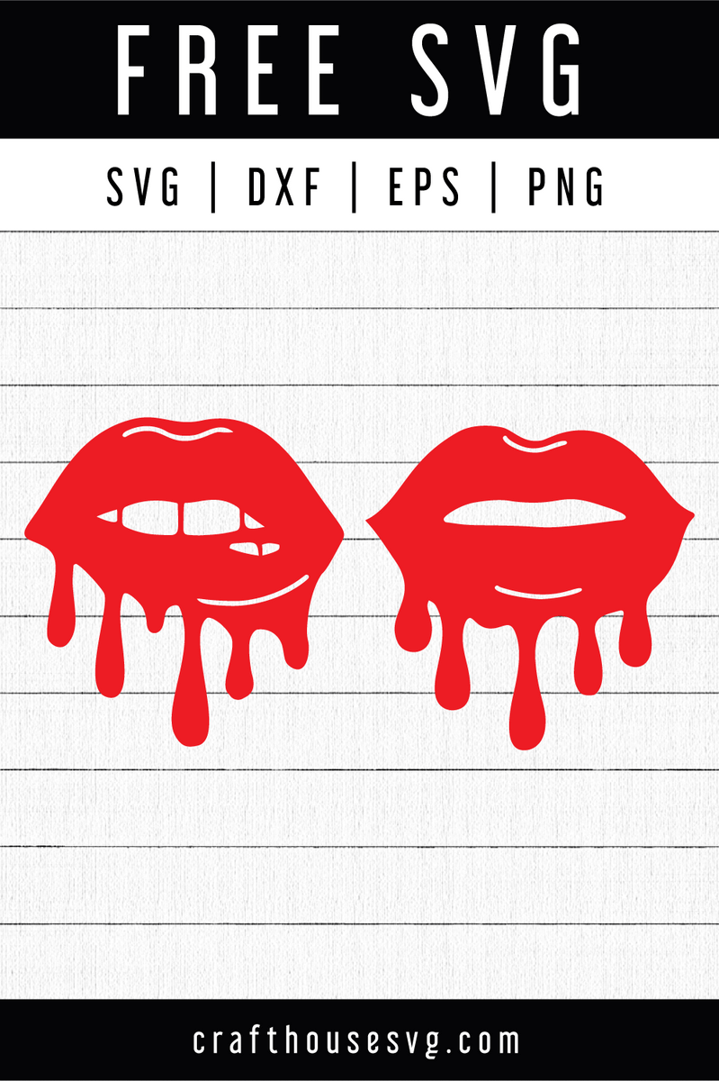 Download FREE Dripping lips SVG - Craft House SVG