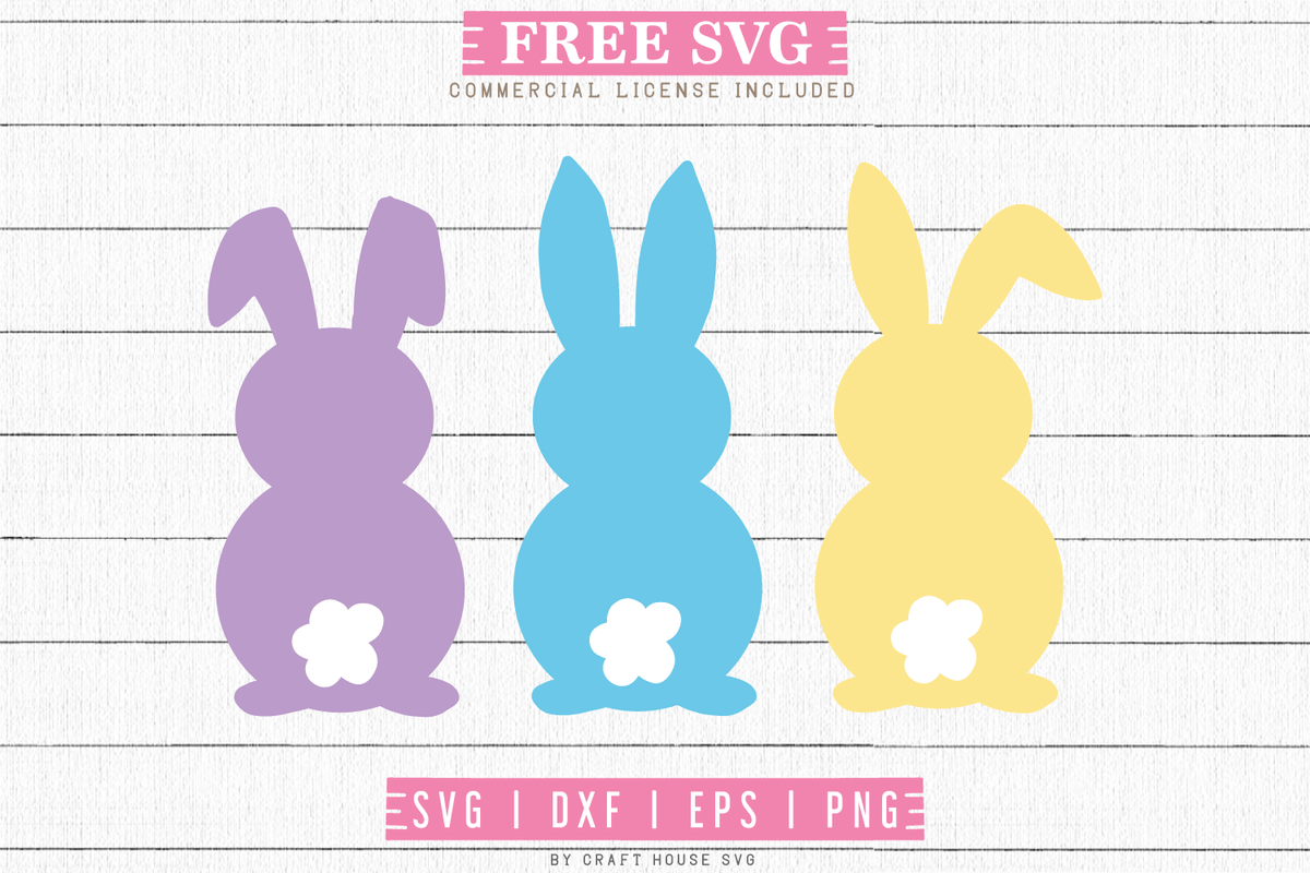 Download Free Easter Bunnies SVG | FB66 - Craft House SVG