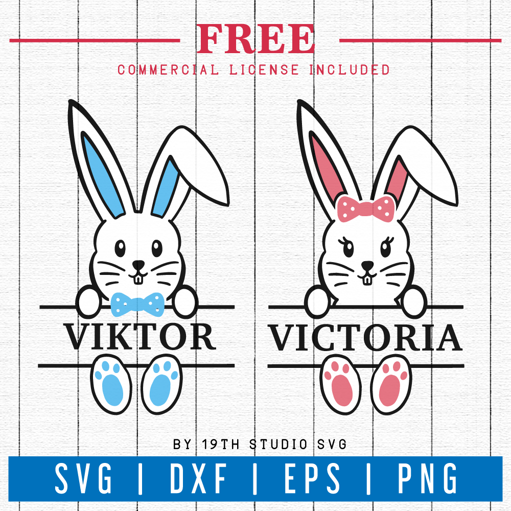 FREE Easter bunny sign SVG | FB34 - Craft House SVG