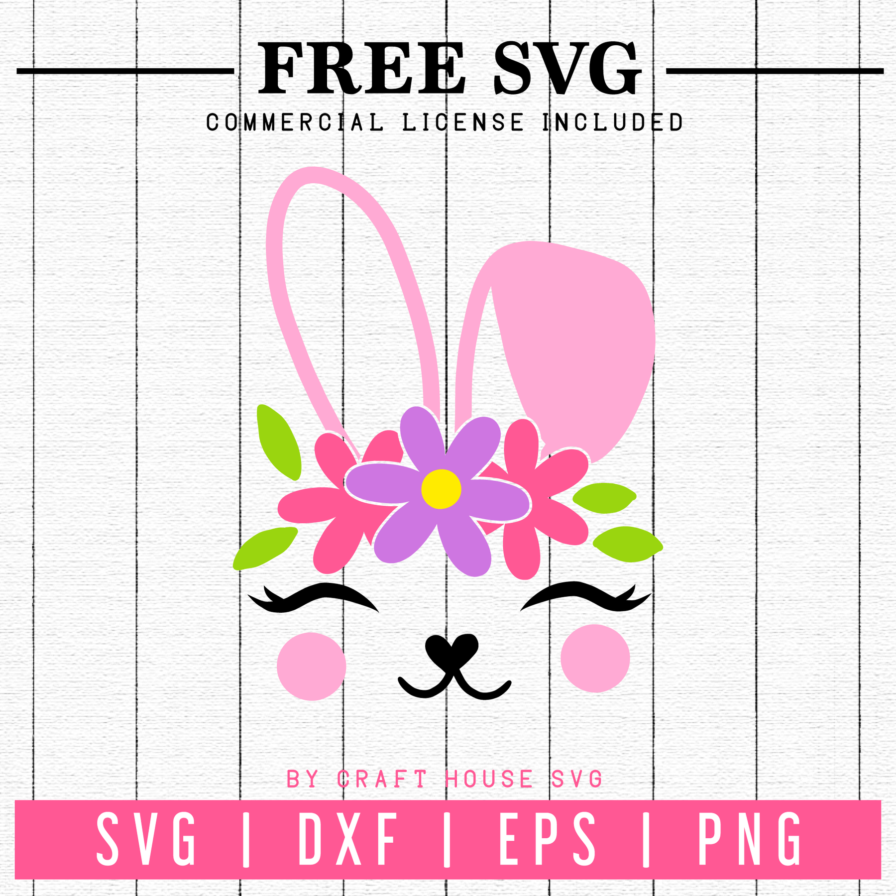 Download Free Floral Bunny Easter Svg Fb62 Craft House Svg