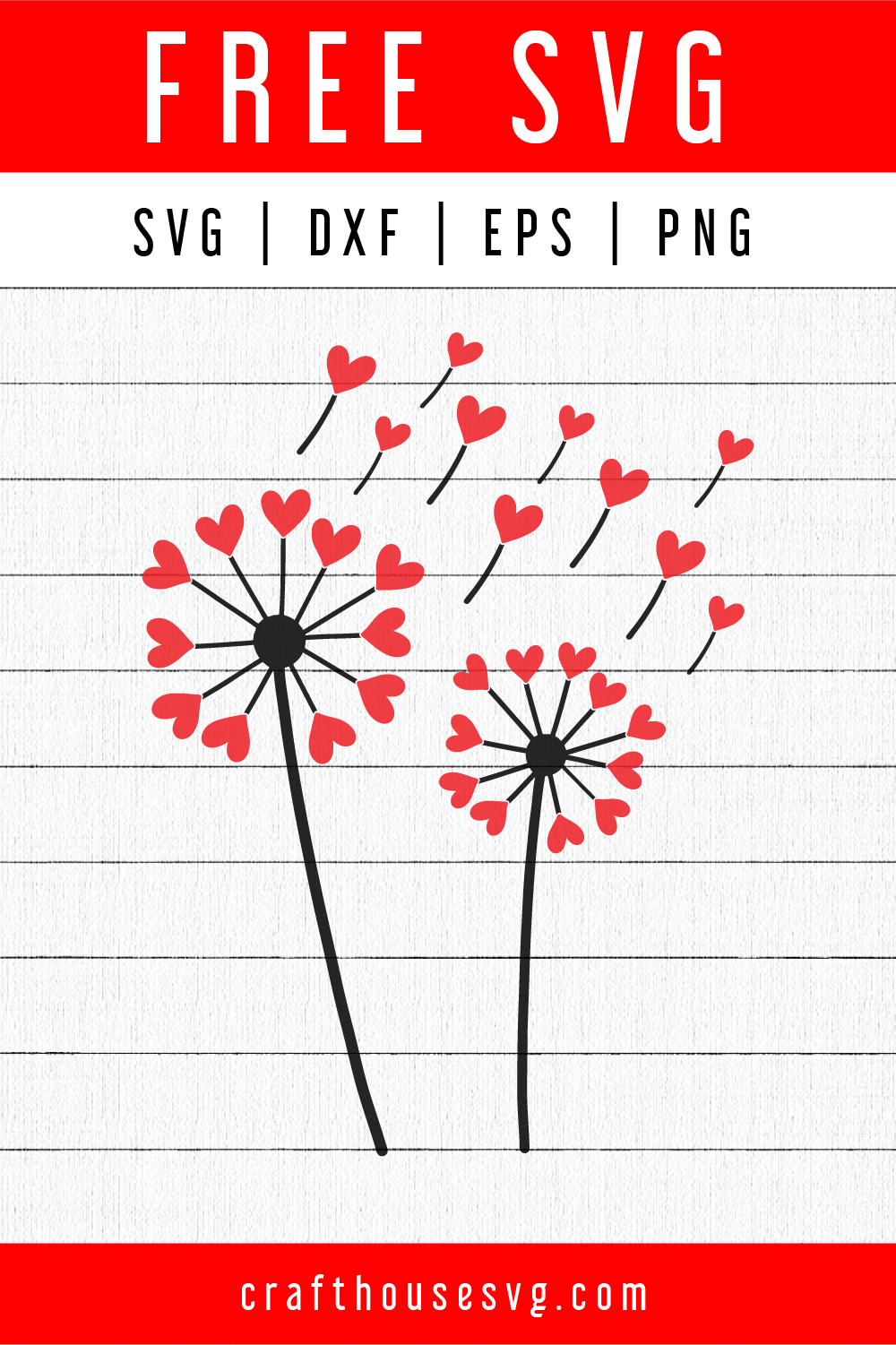 Download Free Heart Dandelion Svg Fb83 Craft House Svg